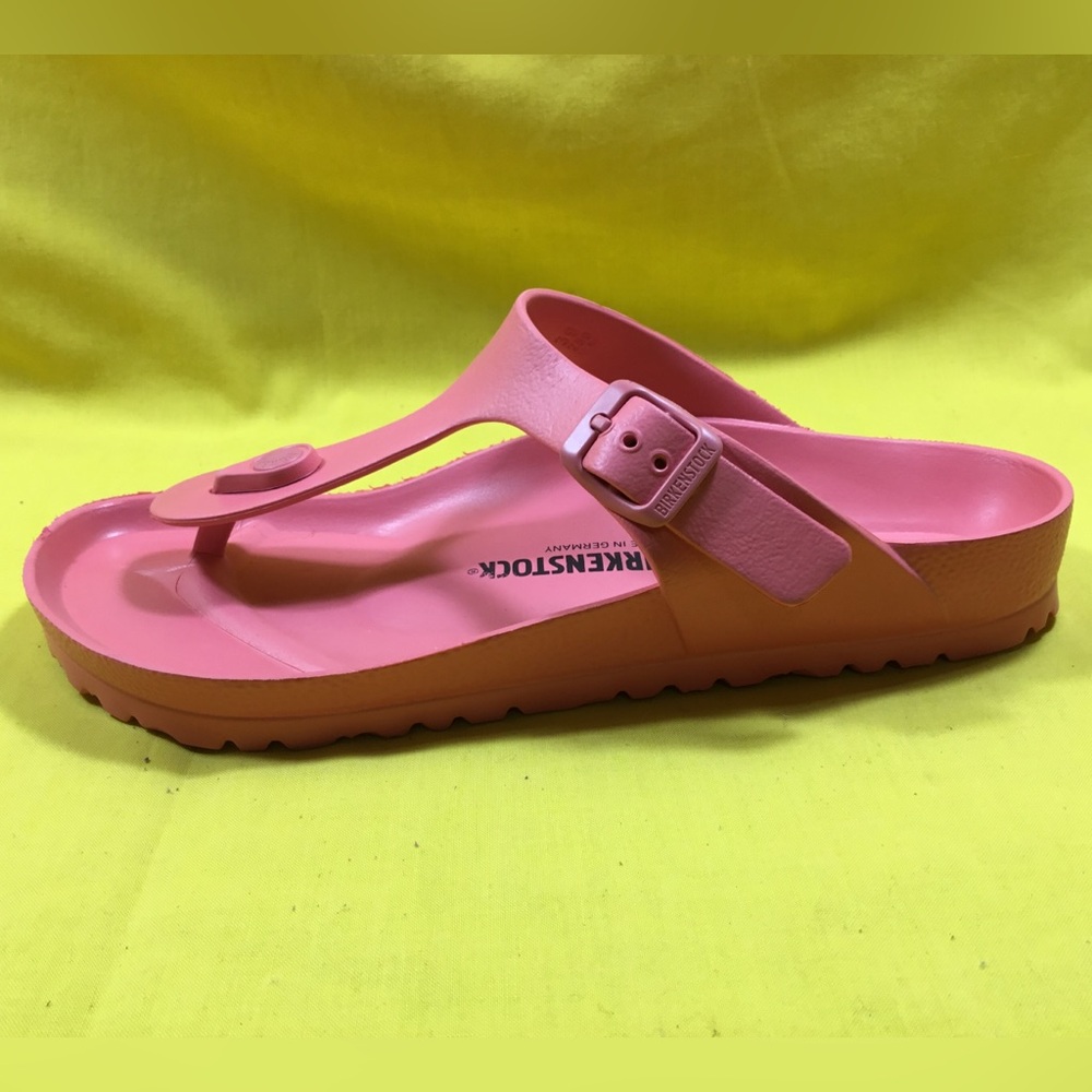 Birkenstock Women’s Pink EVA T-Strap Sandals SZ 39 - Picture 3 of 9